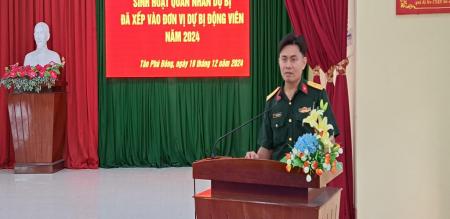 SINH HOẠT QUÂN NHÂN DỰ BỊ NĂM 2024