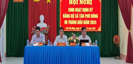 SINH HOẠT ĐỊNH KỲ ĐẢNG BỘ XÃ TÂN PHÚ ĐÔNG 6 THÁNG ĐẦU NĂM 2024