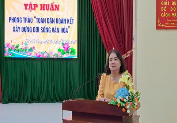 TẬP HUẤN PHONG TRÀO “TOÀN DÂN ĐOÀN KẾT XÂY DỰNG ĐỜI SỐNG VĂN HÓA”